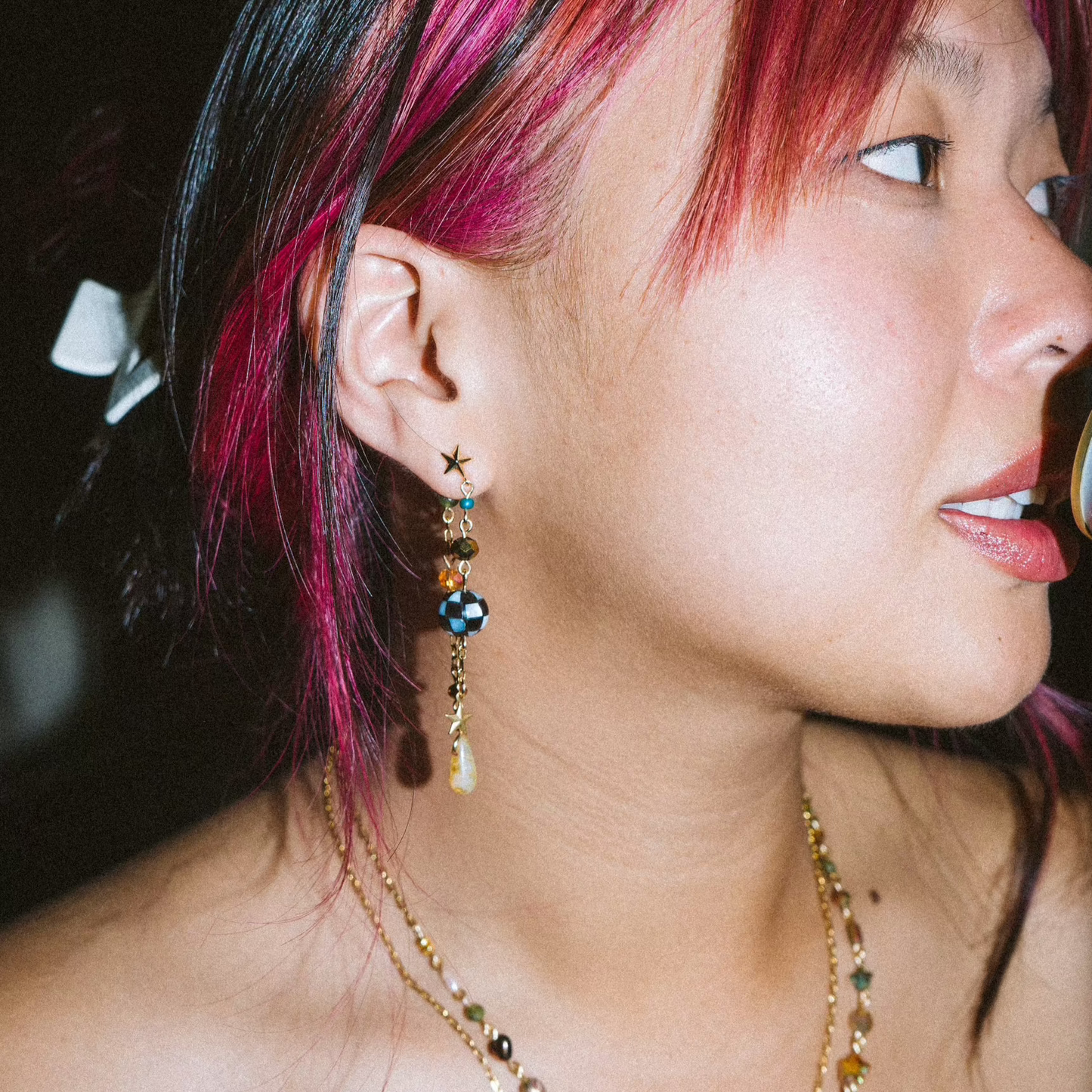 Autumn Harlequin Double Dangles