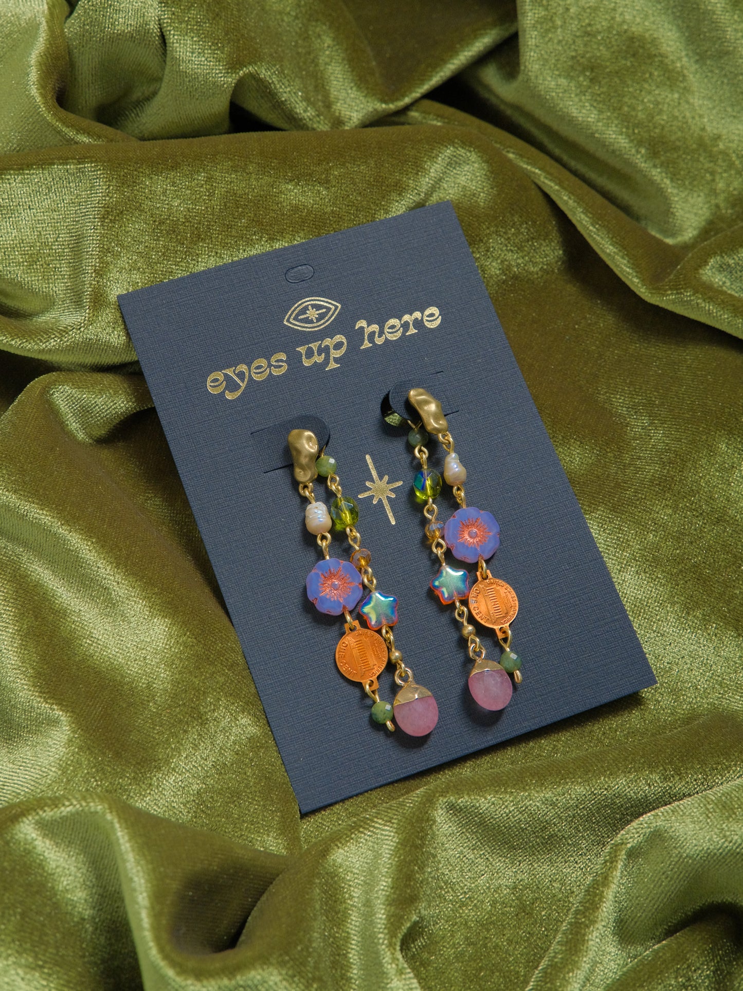 Copper Bloom Double Dangles