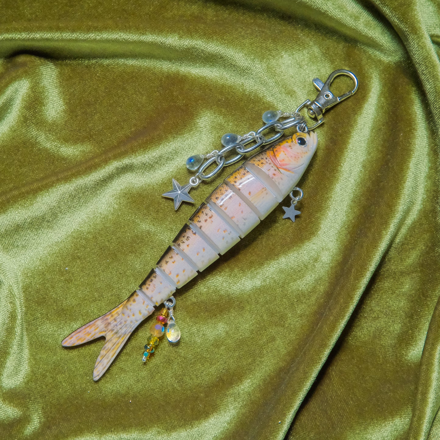 Fresh Catch Keychain - Silver Brown Trout #3