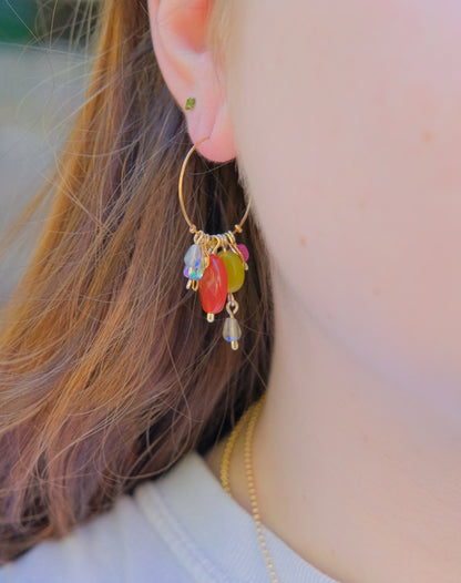 Jewel Jumble Beaded Hoops
