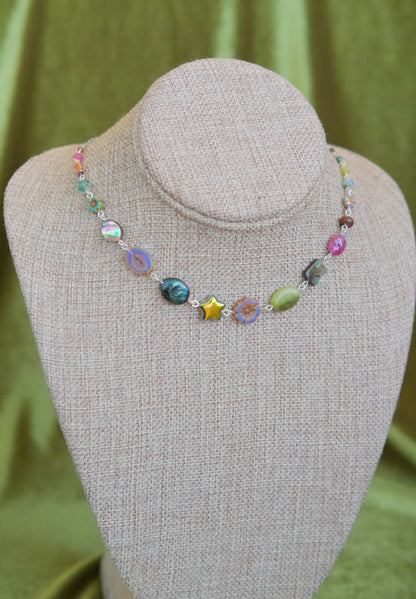 Bramble Beaded Chain Necklace
