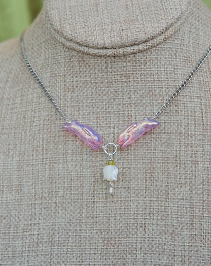 Meadow Hare Lily of the Valley Necklace (Silver)