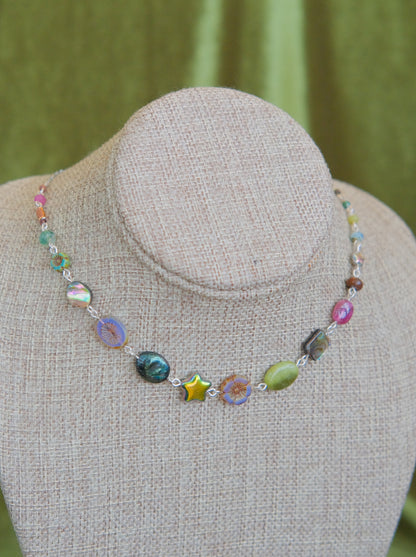 Bramble Beaded Chain Necklace
