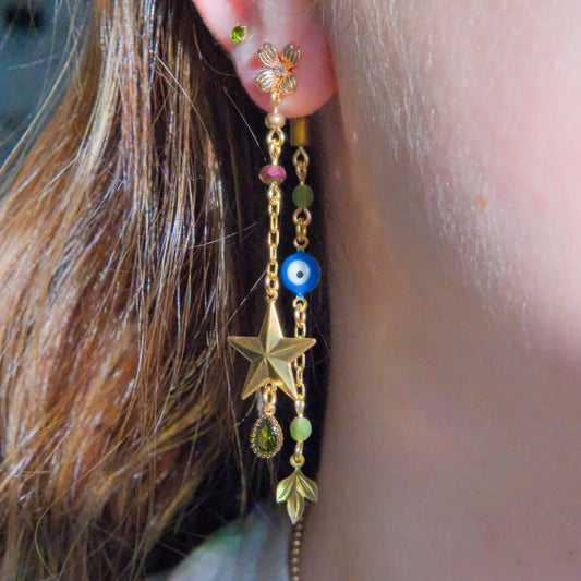 Emerald Gaze Double Dangles