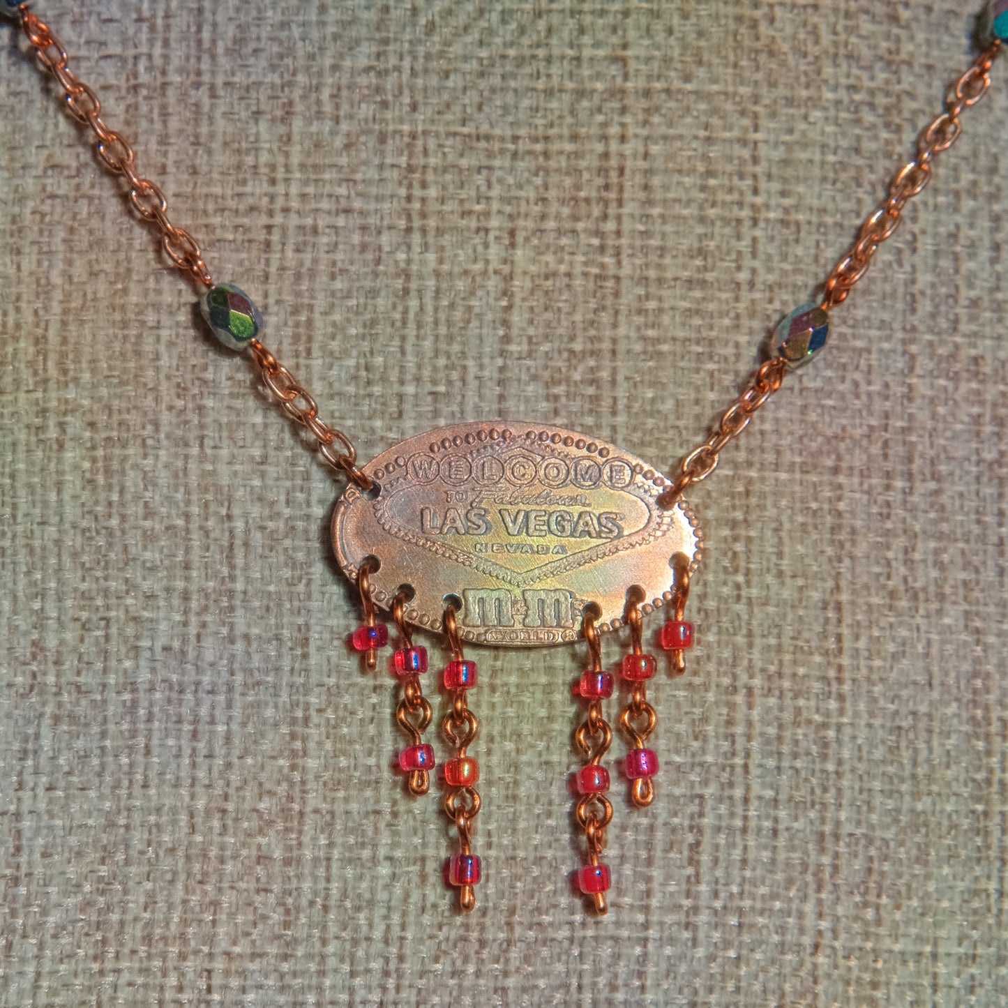Sweet Vegas Beaded Penny Necklace