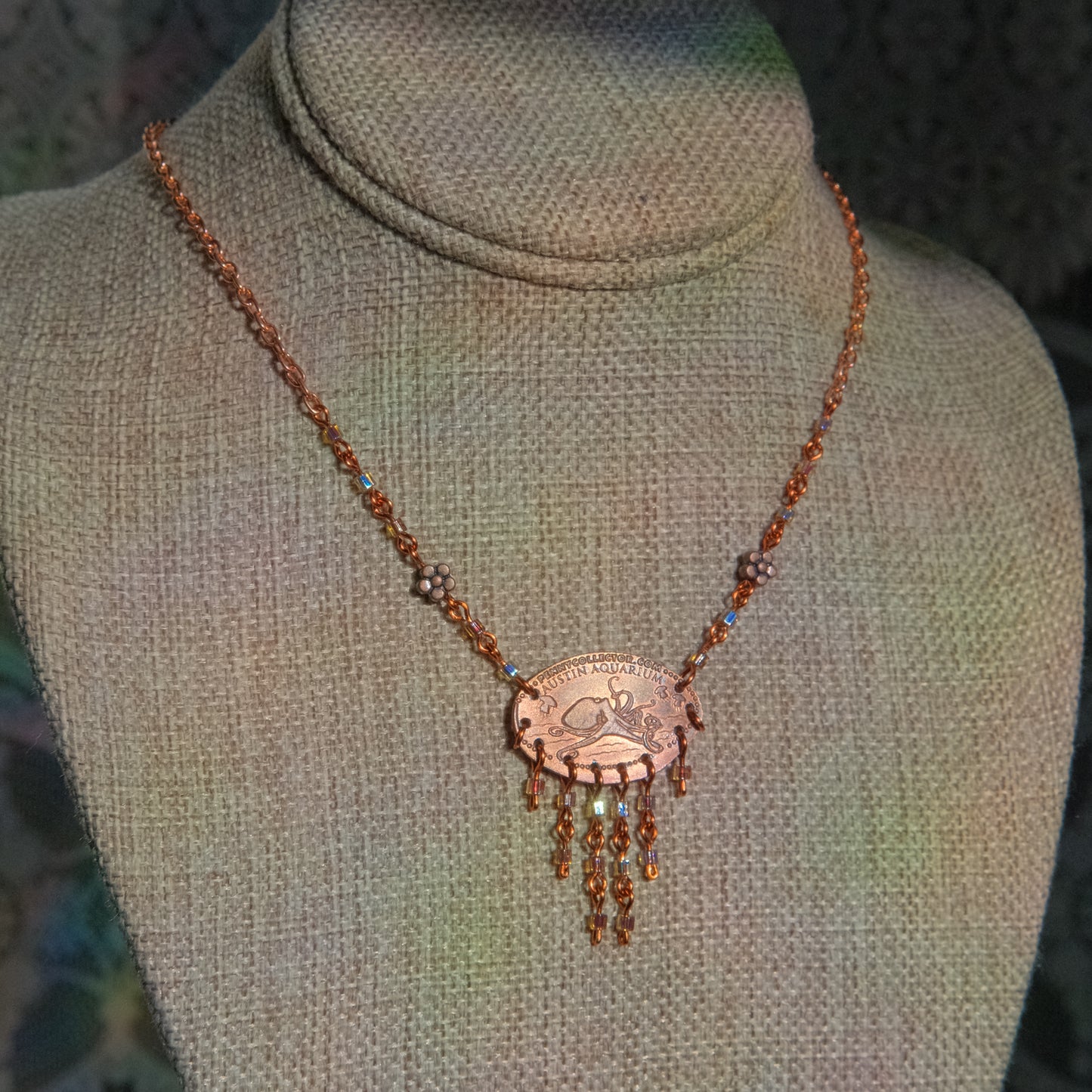 Octopus Friend Penny Necklace
