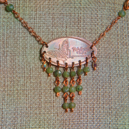 Rainforest Waterfall Pressed Penny Necklace