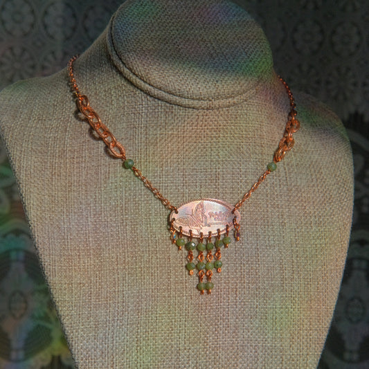 Rainforest Waterfall Pressed Penny Necklace