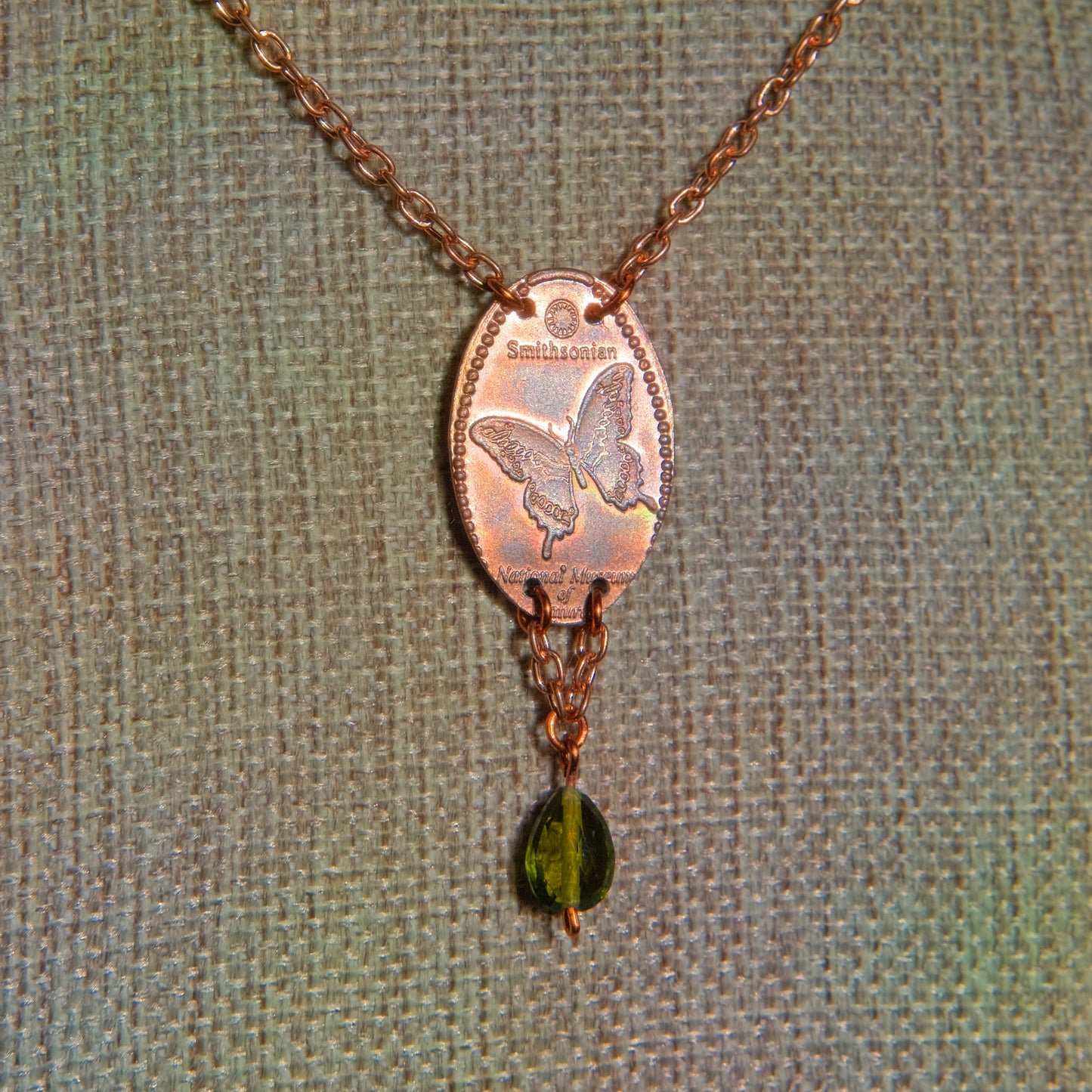 Smithsonian Butterfly Penny Drop Necklace