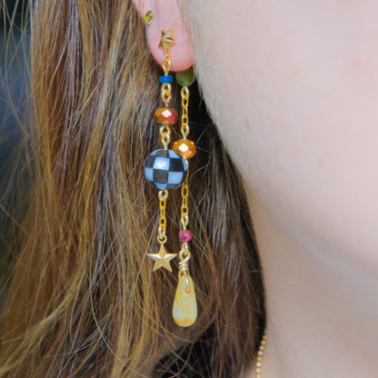 Autumn Harlequin Double Dangles
