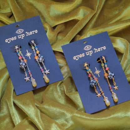 Autumn Harlequin Double Dangles