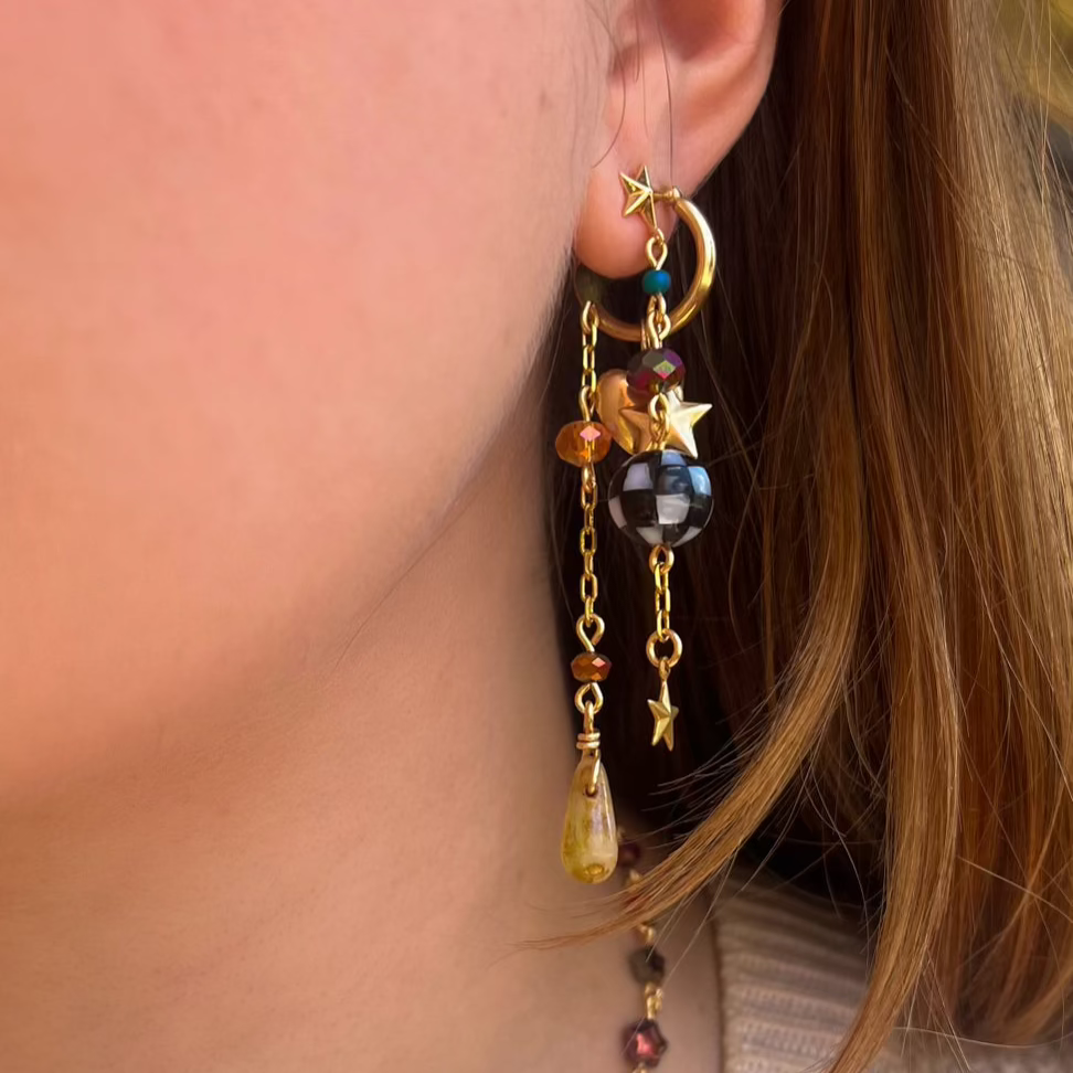 Autumn Harlequin Double Dangles