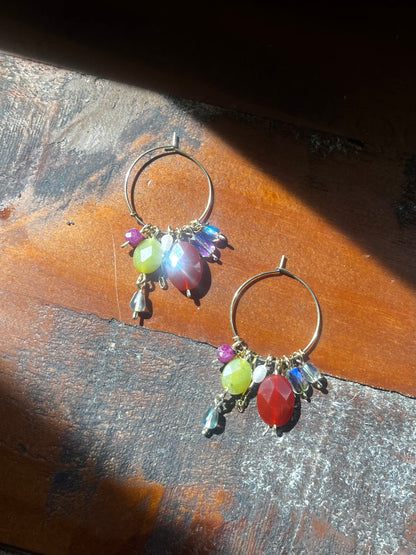 Jewel Jumble Beaded Hoops