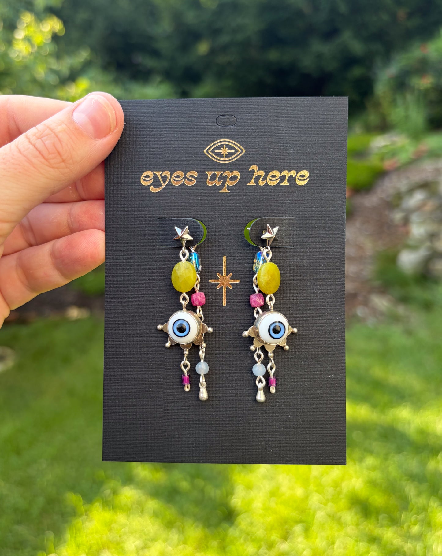 Cerulean Peepers Double Dangles (Lucky Lady Jewelry Collaboration)