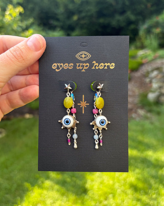 Cerulean Peepers Double Dangles (Lucky Lady Jewelry Collaboration)