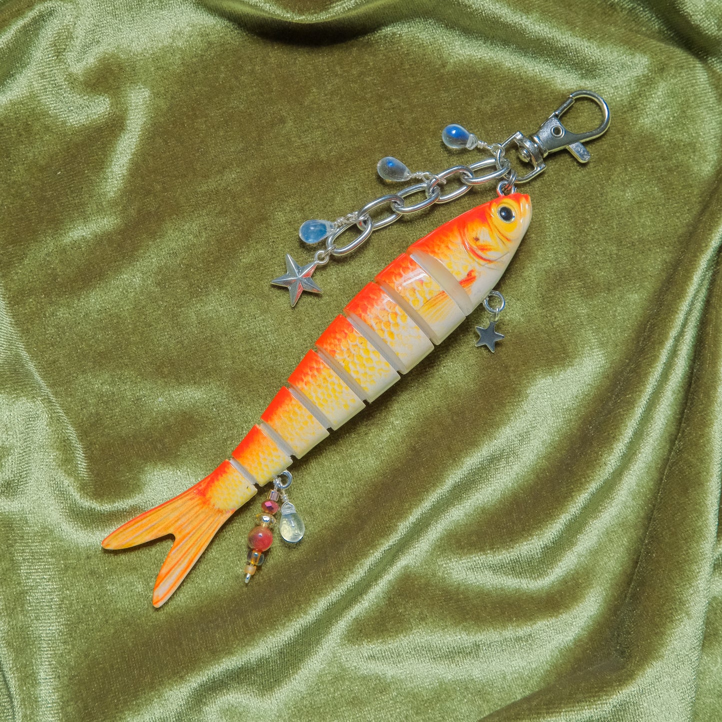 Fresh Catch Keychain - Silver Goldfish #4