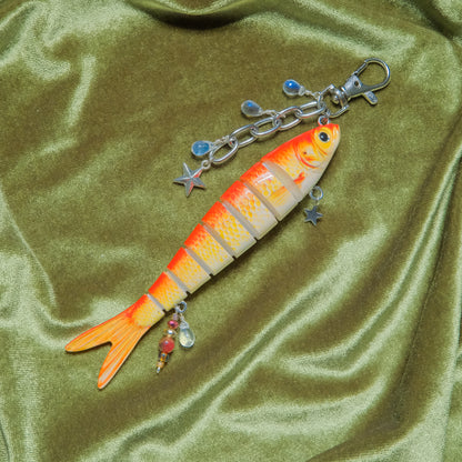 Fresh Catch Keychain - Silver Goldfish #4