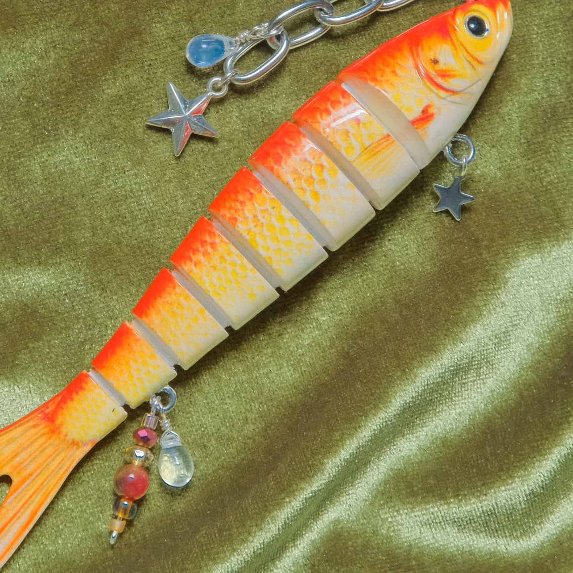 Fresh Catch Keychain - Silver Goldfish #4