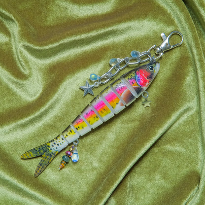 Fresh Catch Keychain - Silver Rainbow Trout #3